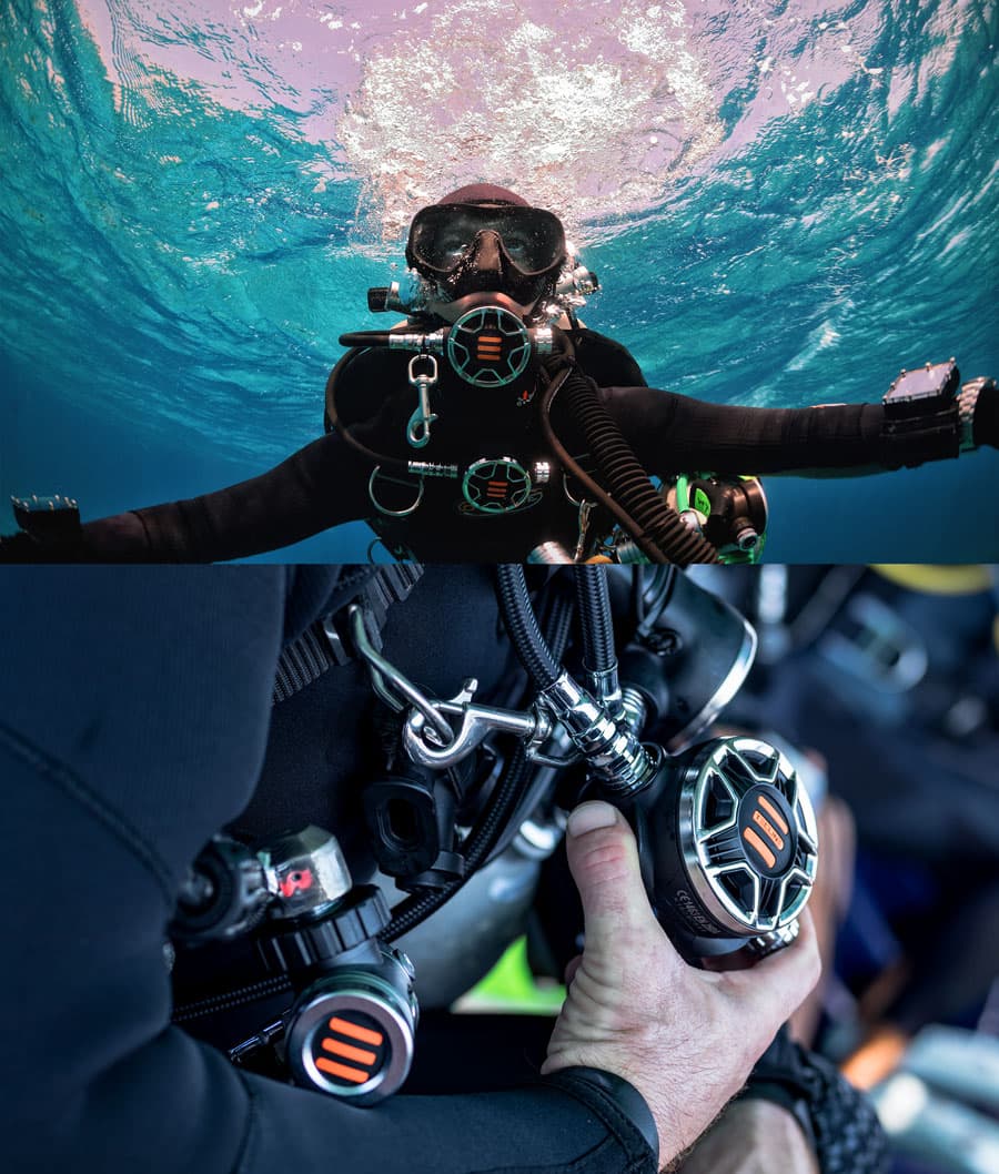 TECLINE Sidemount Regulator Set R2 TEC2 4
