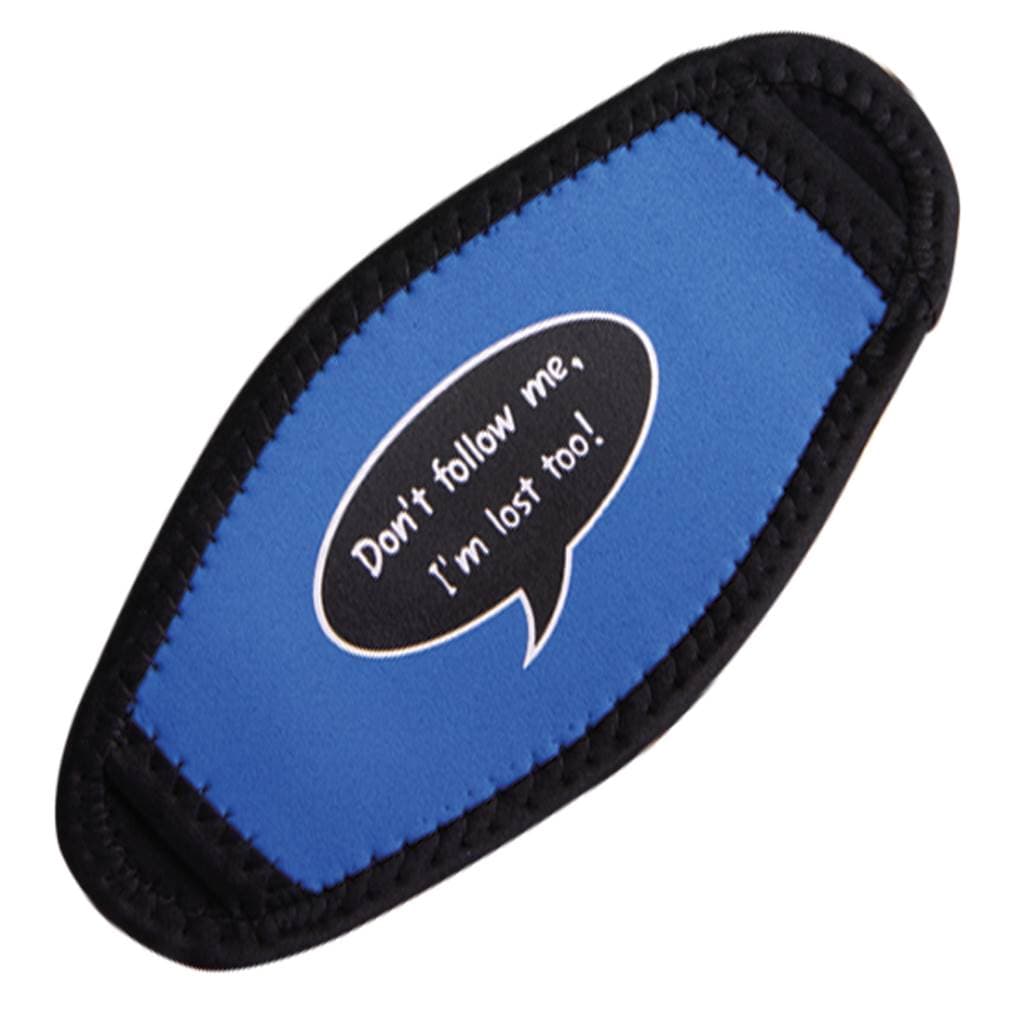 Deep Blue Mask Strap Cover w. Print