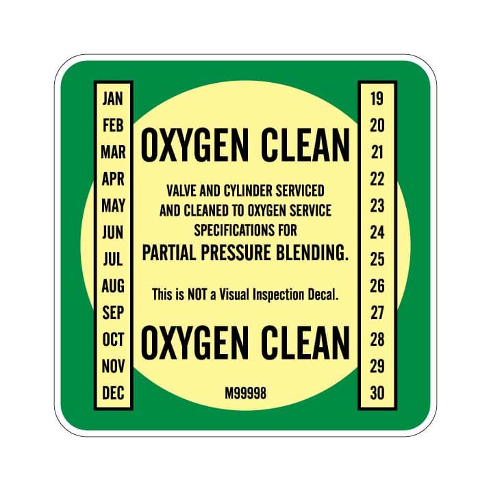 Deep Blue Oxygen Clean Sticker