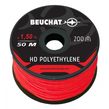 BEUCHAT Roll 50 M Nylon DYNEEMA Red 1,5 mm line 200kg