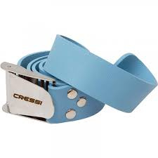 QUICK RELEASE ELASTIC BLUE BELT WITH METAL BUCKLE